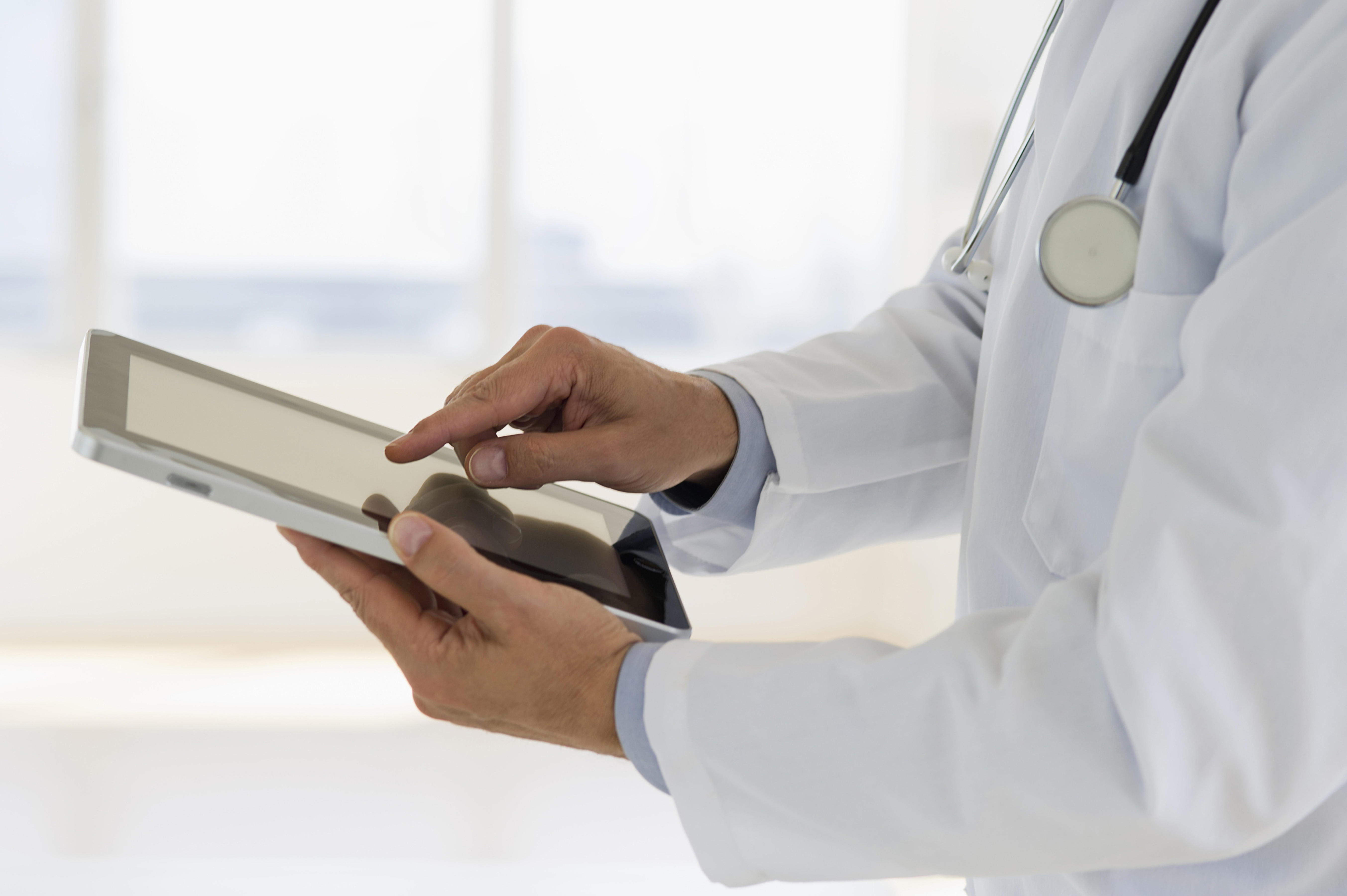 doctor accessing electronic health record