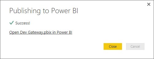 Publish to power BI