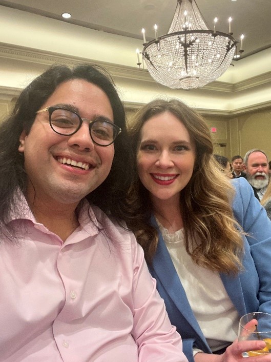 Photo of Miguel Astello with Heidy Giles, Pride Alliance co-chair
