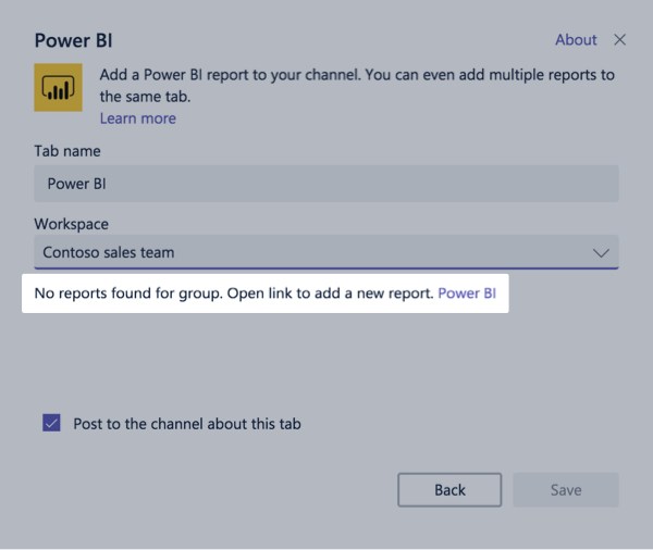 Power BI how to add a new report