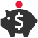 Piggy bank icon