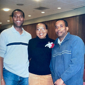 Greg Turner with his parents