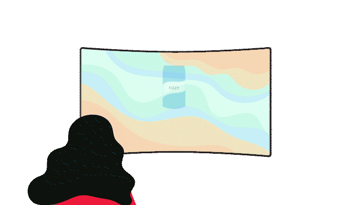 GIF of a person watching an advertisement