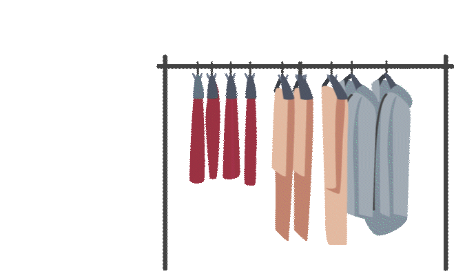 A man scanning clothes on an app