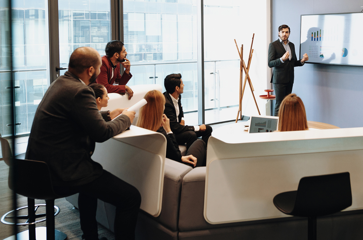 A man giving a presentation