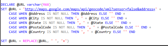 SQL code screenshot