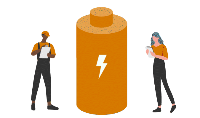 GIF of battery charging up
