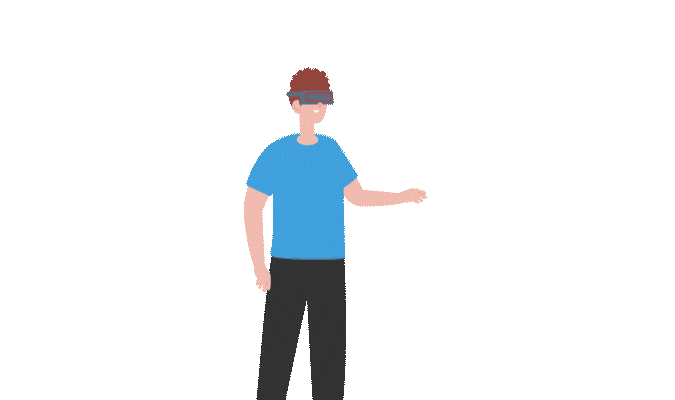 GIF of a person selecting between a retail media network