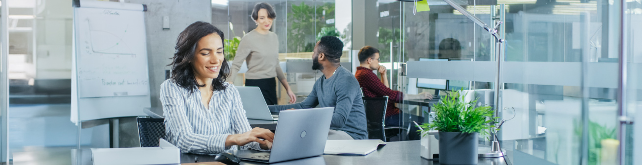 Employees in the office.