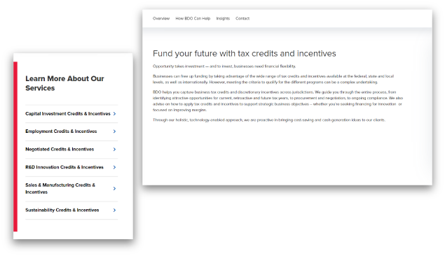 Services screenshot