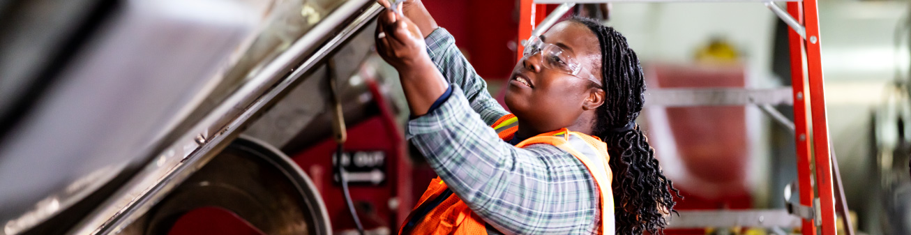 Worker on the manufacturing floor