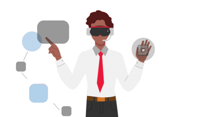 GIF of virtual reality used as a location system