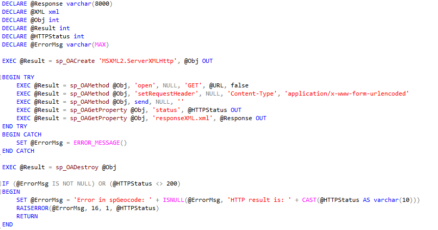 SQL code screenshot