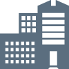 Office and retail building icon