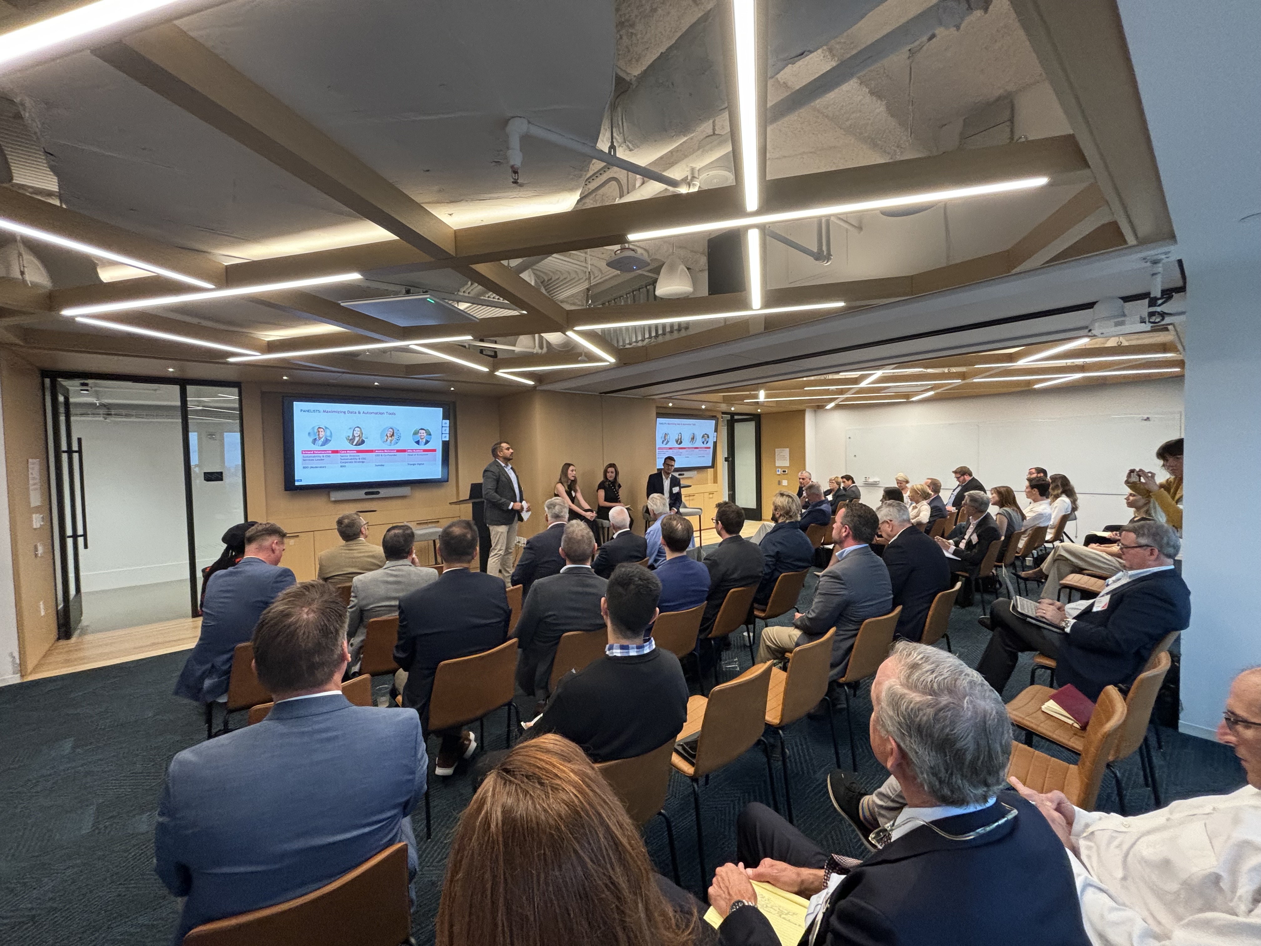 Image of a panel discussion during the 2024 Climate Week event