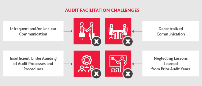 Audit facilitation challenges graphic