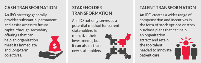 Graphic of "Type of IPO Transformations"
