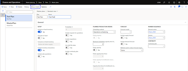 How to set up Master Plan in Microsoft Dynamics 365