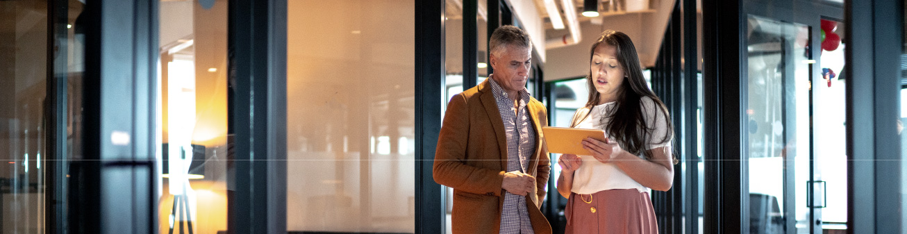 Employees in office.