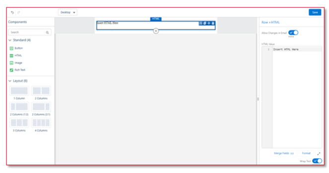 How to add buttons in Pardot Lightening