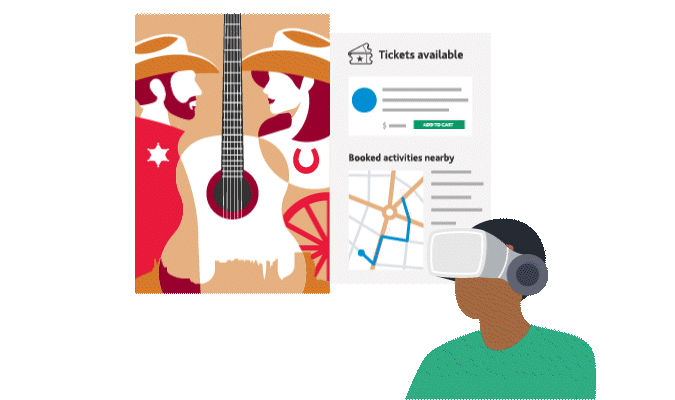 AI travel agent VR experience