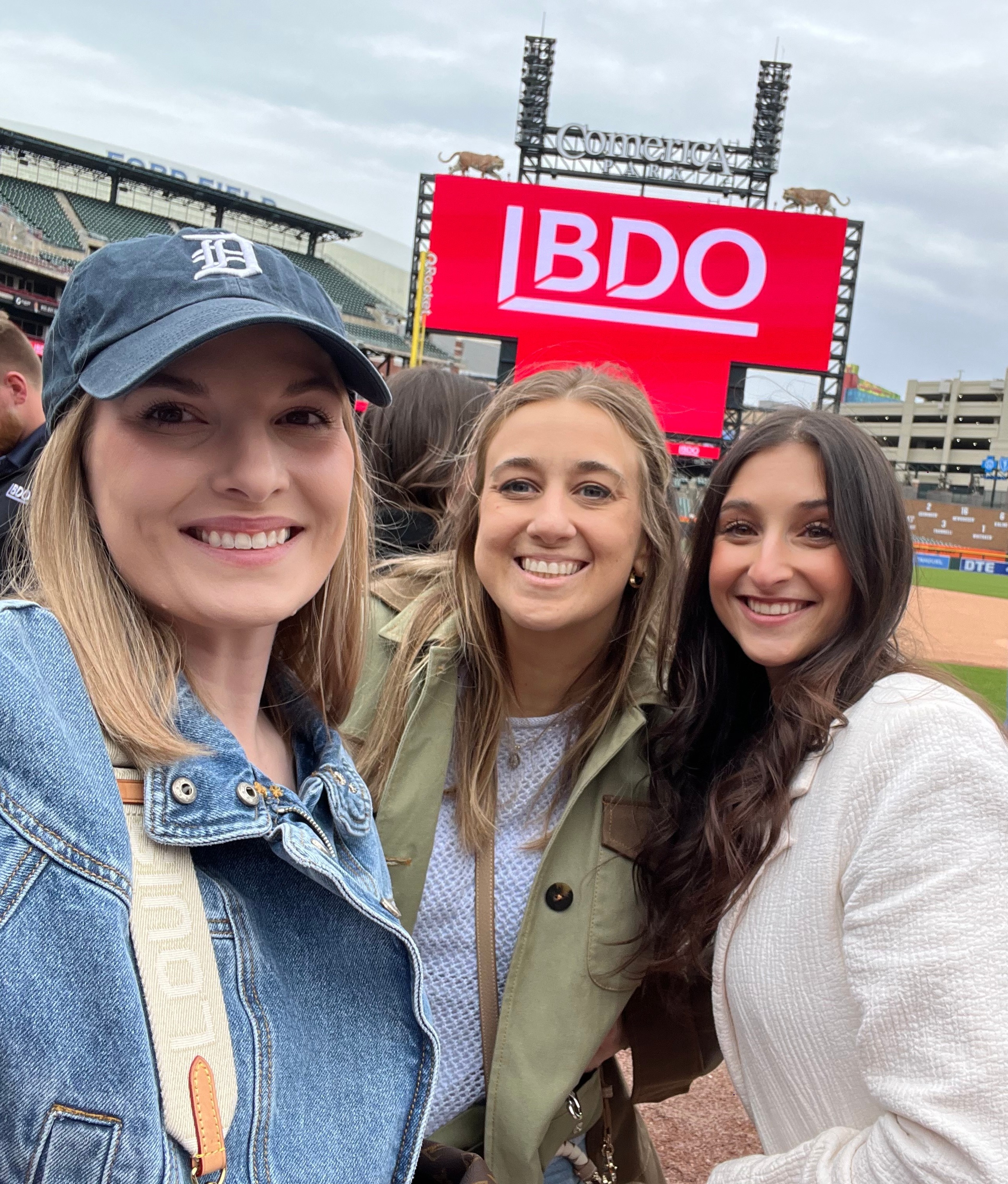 Allison Kaspari at a BDO event at a stadium