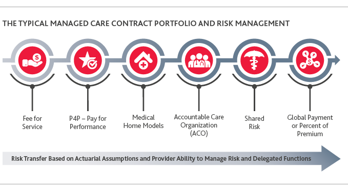 Graphic of the Typical Managed Care Contract Portfolio and Risk Management