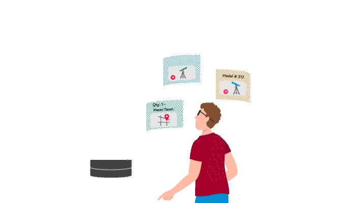 GIF of man looking at product images