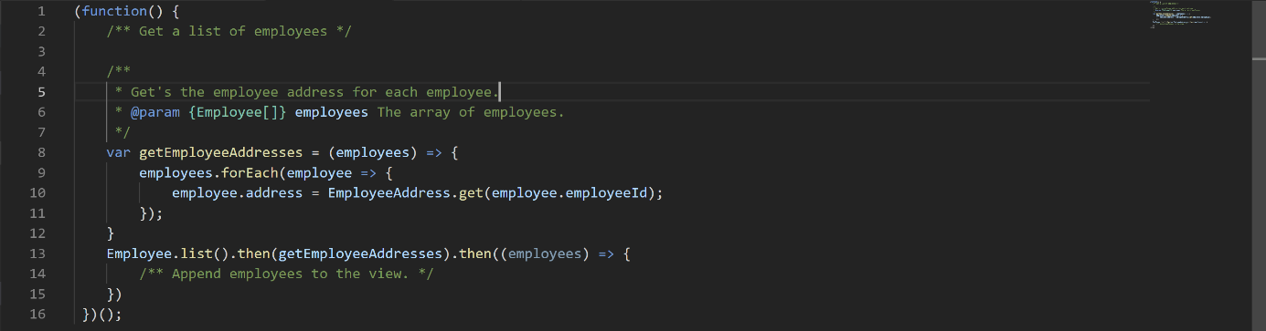 html code screenshot