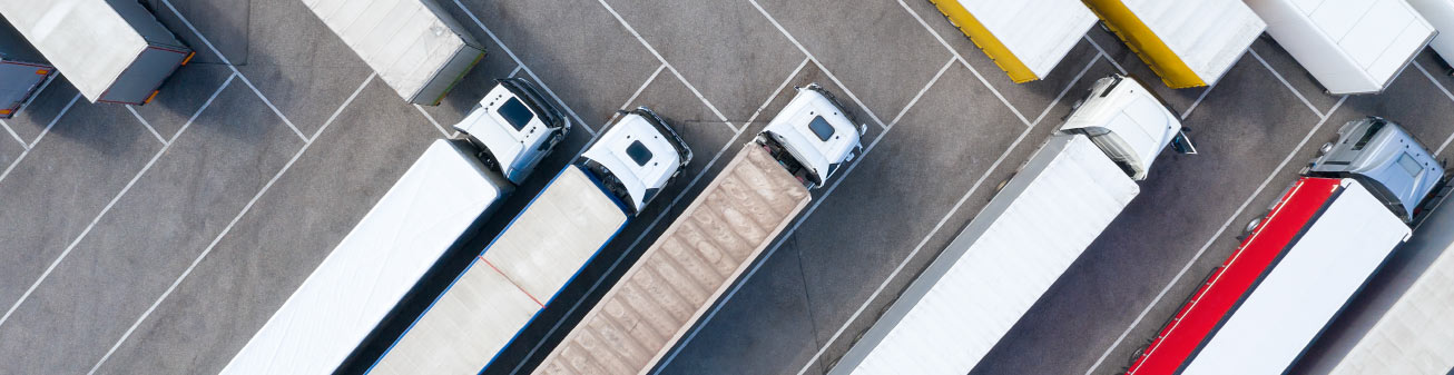 An image of trucks parked.