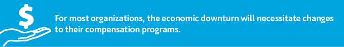 "For most organizations, the economic downturn will necessitate changes to their compensation programs."