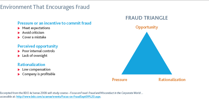 Graphic of Environment that Encourages Fraud