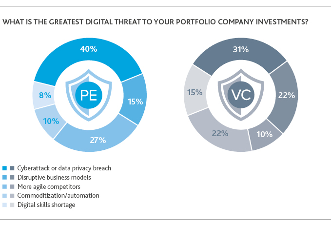 Graphs of digital threats to portfolio company investments