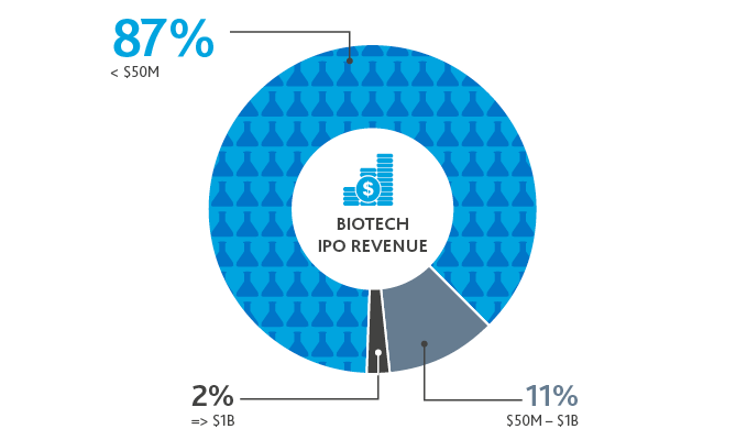 LS_Biotech-Brief_Insight_InfoG_2-21_pie-graph.png Chart of company sizes that pursued IPOs in 2020