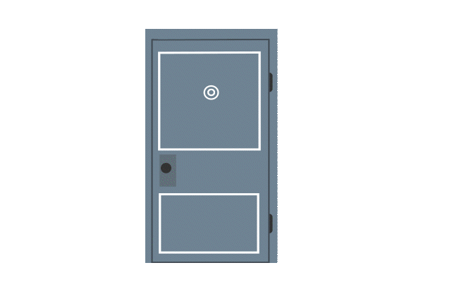 GIF of person opening a door