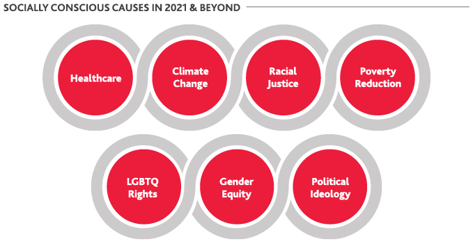 Socially Conscious Causes in 2021 & Beyond: Racial Justice, Healthcare, Climate Change, Gender Equity, LGTBQ Rights, Poverty, Reduction, Political, Ideology
