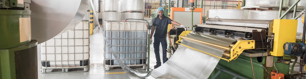 Worker on manufacturing floor