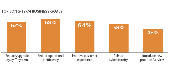 Graph of top long-term business goals