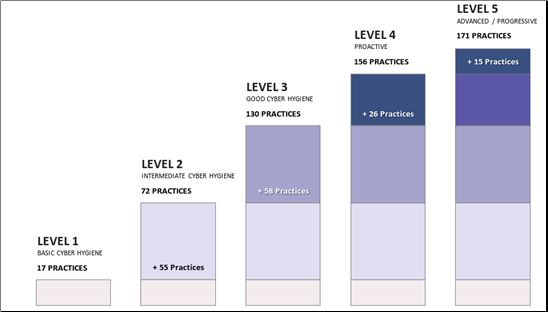 Chart of the levels of cyber hygiene