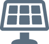 Renewable alternative energy solar panel icon