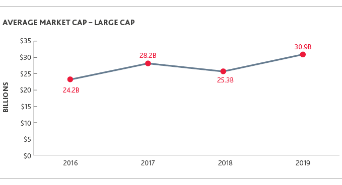 Chart of Average Market Cap - Large Cap